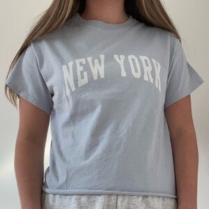 Brandy Melville light blue New York tee